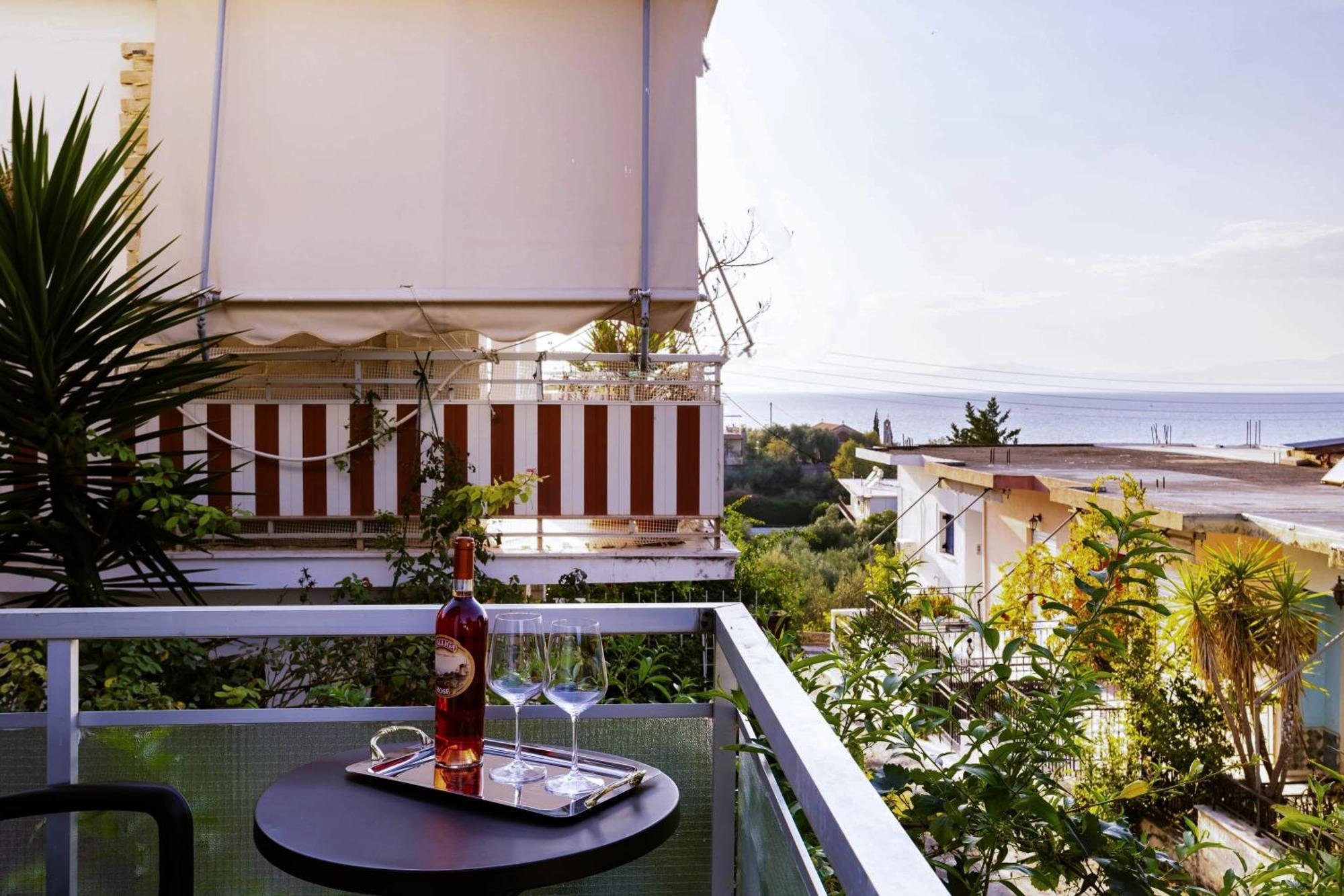 فيلا Avia Seaview Getaway - Konstantina'S Hidden Haven كالاماتا المظهر الخارجي الصورة